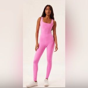 Girlfriend collective pink bodysuit